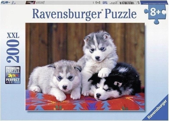 Изображение Ravensburger Puzzle 200 Szczenięta husky XXL