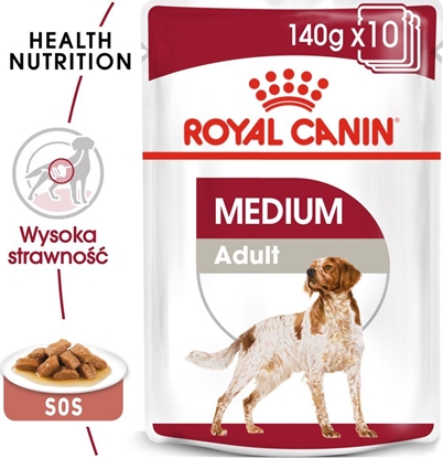 Attēls no Royal Canin Karma ROYAL CANIN SHN Medium Adult w sosie 10X140G