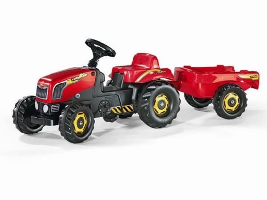 Picture of Rolly Toys Traktor Rolly Kid czerwony z przyczepą (5012121)