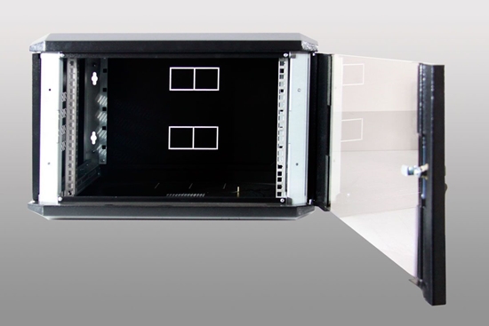 Picture of Sabaj Szafa RACK 19 cali 12U 600 x 400mm IP30 RAL7035 drzwi przeszklone (SIDE-O19-12U-40-DS-S)