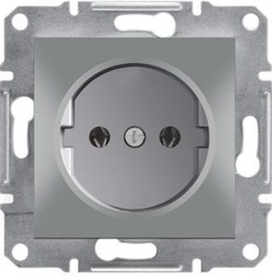 Picture of Schneider Electric Gniazdo instalacyjne Asfora pojedyncze aluminium (EPH3000161)