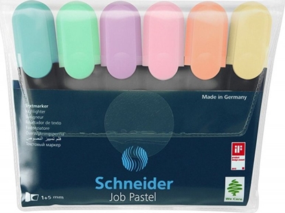 Attēls no Schneider Zestaw zakreślaczy Job Pastel 1-5 mm 6 szt.