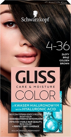 Изображение Schwarzkopf Gliss Color nr 4-36 złoty brąz