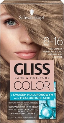 Picture of Schwarzkopf Krem koloryzujący do włosów Gliss Color 8-16 Naturalny Popielaty Blond