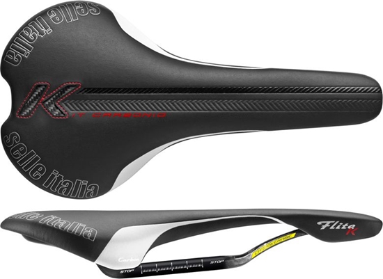 Изображение Selle Italia Siodło FLITE KIT CARBONIO L (id match - L1) Carbon/Keramic 7x9 Fibra-tek 180g Czarne (SIT-017A201ICA006)