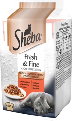 Attēls no Sheba SHEBA 6x50g FRESH&FINE MIĘSNE DANIE sos