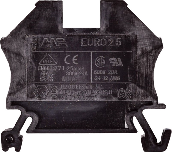 Picture of Shumee Złączka szynowa 2-przewodowa 2,5mm2 czarna EURO 43408BK