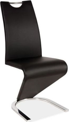 Изображение Signal Krzesło H-090 czarne tapicerowane nowoczesne SIGNAL