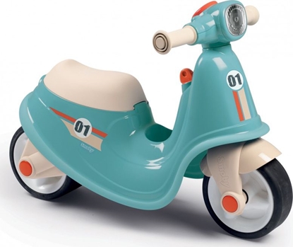 Изображение Smoby Niebieski jeździk skuter Retro Ciche koła Scooter