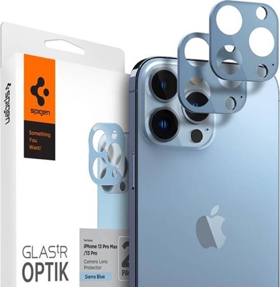 Attēls no Spigen Szkło hartowane na aparat Spigen Optik Camera Lens Apple iPhone 13 Pro/13 Pro Max Sierra Blue [2 PACK]