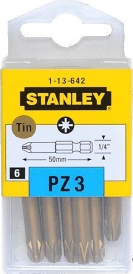 Picture of Stanley końcówka 1/4'' długa Pz3 x 50mm TORS.HARD TIN 6 sztuk (13-642-1)