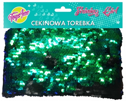Изображение Stnux Torebka cekinowa zielono-czarna (STN1528)