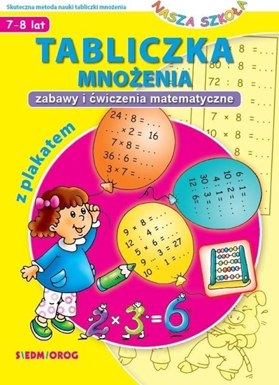 Изображение Tabliczka mnożenia z plakatem. Zabawy i ćwiczenia