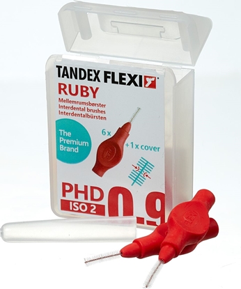 Изображение Tandex Tandex (6 szt.) szczoteczek Flexi Super Fine Ruby (czerwony))