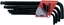 Picture of Teng Tools Zestaw kluczy imbusowych hex typ L 5/64 - 3/8" z kulką 9szt. (112260203)