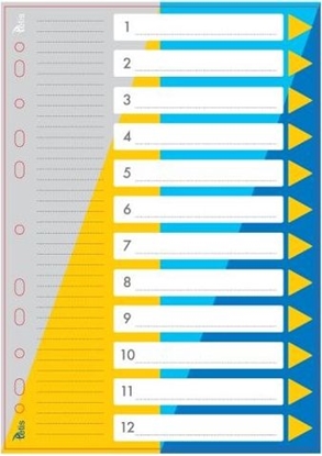 Изображение Tetis Przekładki PP TETIS A4 numeryczne 1-12 Tetis