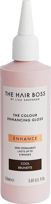Attēls no The Hair Boss THE HAIR BOSS_By Lisa Shepherd The Colour Enhancing Gloss rozświetlacz podkreślający ciemny odcień włosów Cool Brunette 150ml