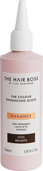 Picture of The Hair Boss THE HAIR BOSS_By Lisa Shepherd The Colour Enhancing Gloss rozświetlacz podkreślający ciemny odcień włosów Cool Brunette 150ml