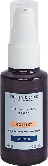 Picture of The Hair Boss THE HAIR BOSS_By Lisa Shepherd The Corrector Drops kropelki korygujące kolor do włosów ciemnych Brunette 50ml