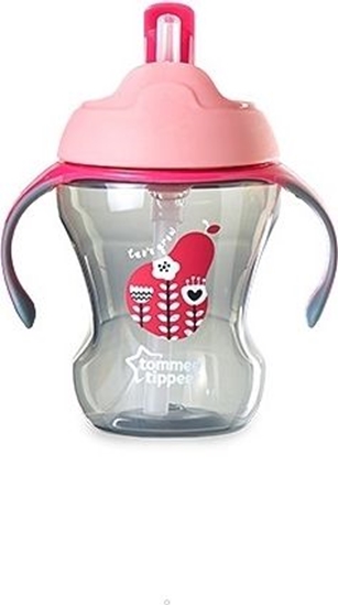 Изображение Tommee Tippee Kubek ze słomką Girl 230ml różowy (TT0321)