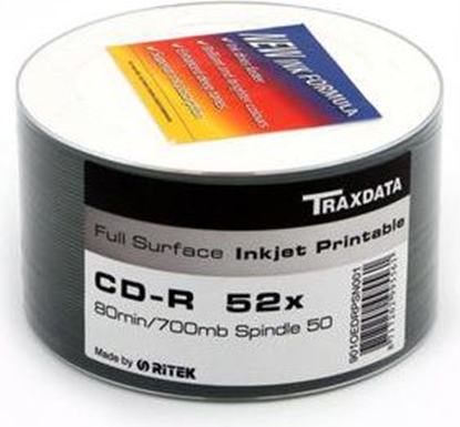 Изображение Traxdata CD-R 700 MB 52x 50 sztuk (901CK5VINYLIW)