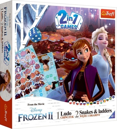 Изображение Trefl Gra 2w1 Chinczyk Węże i drabiny Frozen 2