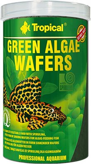 Picture of Tropical Green Algae Wafers tonące roślinne wafelki dla ryb 250ml