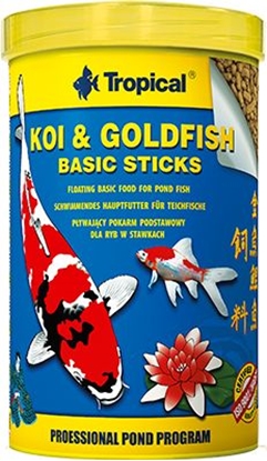 Изображение Tropical Pokarm dla rybek Koi&Goldifsh Basic Sticks 11L/900g (40377)