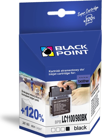 Изображение Tusz Black Point tusz BPBLC1100/980BK (LC-1100BK, LC-980BK) Black