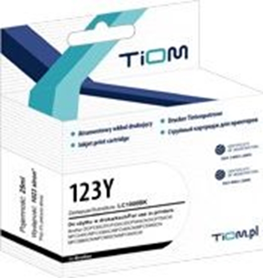 Изображение Tusz Tiom Tusz Tiom do Brother LC123 | DCP-J132/MFC-J4410DW | yellow