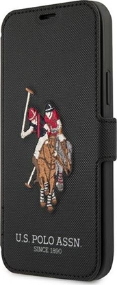 Изображение U.S. Polo Assn US Polo USFLBKP12MPUGFLBK iPhone 12/12 Pro 6,1" czarny/black book Polo Embroidery Collection