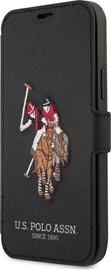 Изображение U.S. Polo Assn US Polo USFLBKP12MPUGFLBK iPhone 12/12 Pro 6,1" czarny/black book Polo Embroidery Collection