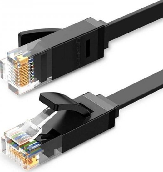 Изображение Ugreen Płaski kabel sieciowy UGREEN Ethernet RJ45, Cat.6, UTP, 10m (czarny)