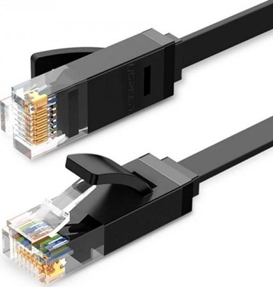 Изображение Ugreen Płaski kabel sieciowy UGREEN Ethernet RJ45, Cat.6, UTP, 1m (czarny)