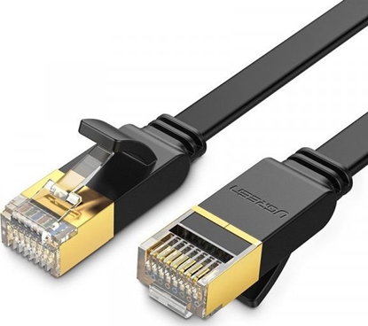 Attēls no Ugreen Płaski kabel sieciowy UGREEN NW106 Ethernet RJ45, Cat.7, STP, 0,5m (czarny)