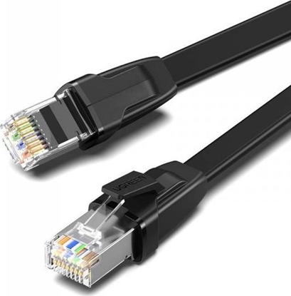 Picture of Ugreen UGREEN NW134 Płaski kabel sieciowy z metalowymi wtyczkami, Ethernet RJ45, Cat.8, U/FTP, 0.5m (czarny)