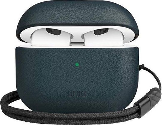 Изображение Uniq Etui ochronne  Genuine Leather Terra do AirPods 3 granatowe