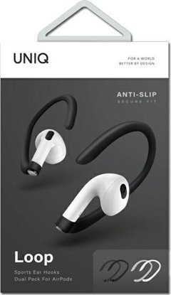 Picture of Uniq Zauszniki Loop Sports do Apple AirPods czarno-białe