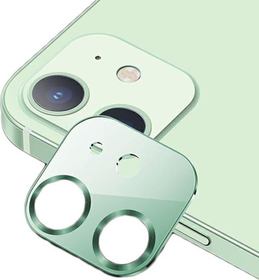 Picture of Usams USAMS Camera Lens Glass iPhone 12 mini metal zielony/green BH706JTT04 (US-BH706)