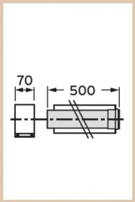 Attēls no Vaillant Rura przedłużająca DN80/125 0,5m 303202