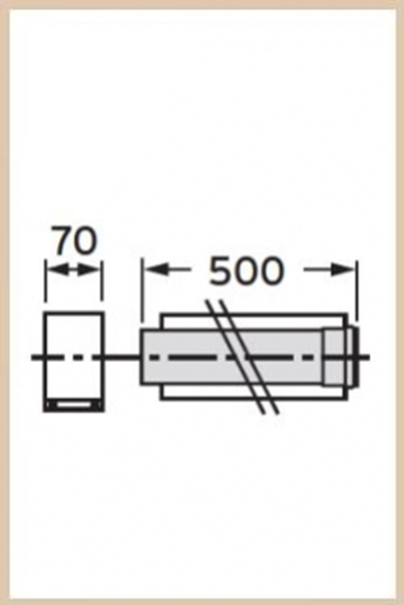 Изображение Vaillant Rura przedłużająca DN80/125 0,5m 303202