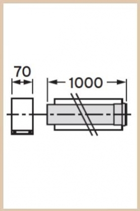 Attēls no Vaillant Rura przedłużająca DN80/125 1m 303203