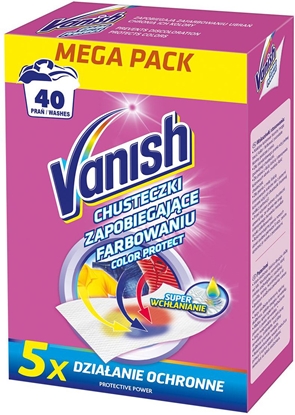 Attēls no Vanish Color Protect Chusteczki wyłapujące barwnik 40 prań