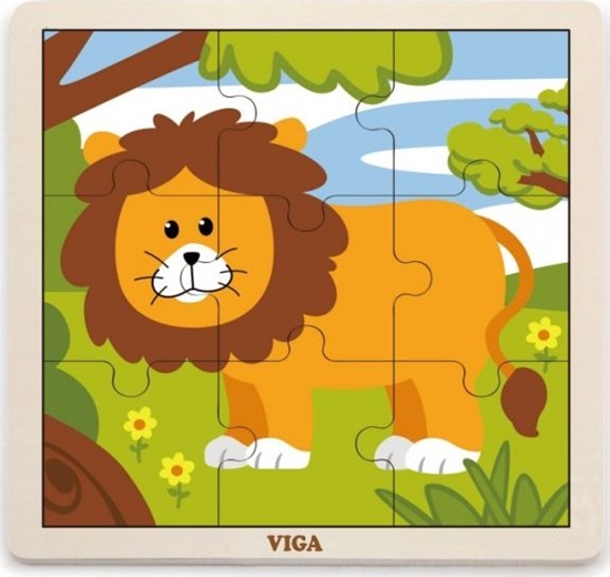 Picture of Viga Viga 51442 Puzzle na podkładce 9 elementów - lew