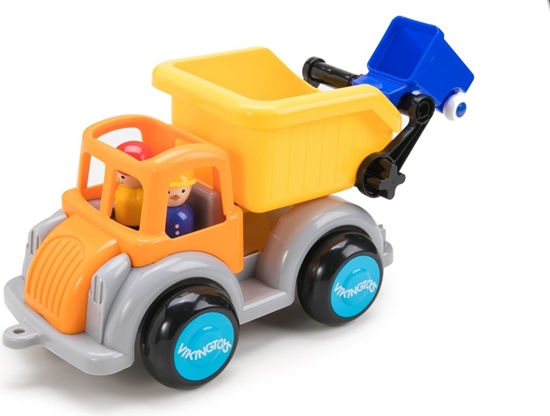 Изображение Viking Toys Śmieciarka z figurką Jumbo Fun colors żółta