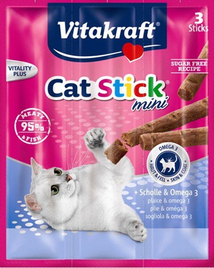 Picture of Vitakraft CAT STICK MINI FLĄDRA+OMEGA3