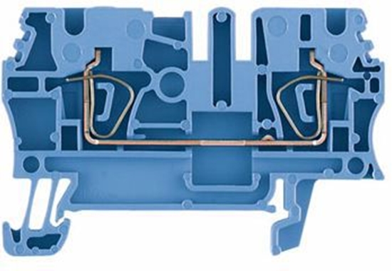 Picture of Weidmuller Złączka szynowa przelotowa 2-przewodowa 2,5mm2 niebieska (1608520000)