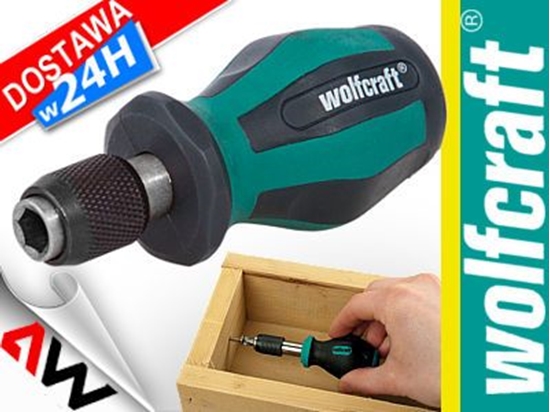 Изображение Wolfcraft Wkrętak z uchwytem szybkomocującym na bity Wolfcraft - krótki