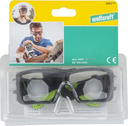 Attēls no Wolfcraft zestaw okulary ochronne 4907000 + nóż z ostrzem ząbkowanym, składany 4289000