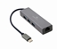 Attēls no Gembird A-CMU3-LAN-01 USB-C Gigabit network adapter with 3-port USB 3.1 hub